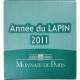France, 5 Euro, Année Du Lapin, BU, 2011, MDP, Argent, FDC - France