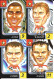 AH18 - RUGLYS CARDS  - MANCHESTER UNITED - COLE GIGGS NEVILLE IRWIN BARTHEZ BOSNICH VAN DER GOUW ALEX FERGUSON - Trading-Karten