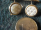 Vintage Boutons De Manchette Plaque Or/ Nacre - Cuff Links & Studs