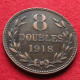 Guernsey 8 Doubles 1918 W ºº - Guernsey