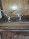 Delcampe - Six Coupes à Champagne  En Cristal Gravé Décor De Fleurs Feuillage Et Frise Dans Le Goût De Baccarat St Louis - Glas & Kristall