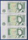 Somerset 3 Consecutive 1 Pound Banknotes DW47 - 1 Pound