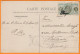 1909 - Annulation à La Main Sur 5 C Pêcheur Sur Carte Postale De St Pierre Et Miquelon Vers Bordeaux Via Halifax - Brieven En Documenten