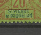 SAINT-PIERRE-ET-MIQUELON N° 97 Variétée MIQUEION NEUF** LUXE SANS CHARNIERE / Hingeless / MNH - Unused Stamps