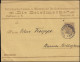 Württemberg PS 2 Streifband Die Briefmarke ESSLINGEN-BAHNHOF 13.8.1894 - Interi Postali