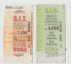 N. 2 BIGLIETTI INGRESSO METROPOLITANA ROMA B.I.T. B.I.G. 2001 - Europa