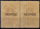 DANEMARK / DENMARK - Christmas 1918 - Pair 5øre "BELGISKE BØRN" (Belgian Children) Charity Stamp (marked NORGE On Gum) - Christmas