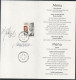 Delcampe - Martin Mörck. Denmark 2001. Menu HAFNIA'01 With Michel 1287. Signed. - Other & Unclassified