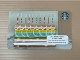 Singapore STARBUCKS Coffee Gift Card, Set Of 1 Used Card - Singapur