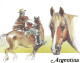 Delcampe - Argentine San Martin Monument National Au Drapeau Gaucho Chevaux Tableau PueyrredonLiberator Libertador ** 1983 5 Pesos - Engravings