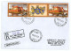 CP 21 - 4414-a Castle FAGARAS, Romania - Registered, Stamps With Vignette - 2012 - Covers & Documents