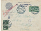 LETTERA 1944 RSI 1,25 ESPR MON DIST+2X25 SS TIMBRO INTRA NOVARA CITTIGLIO (YK811 - Storia Postale