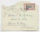 INDE FRANCAISE INDIA 20 CA SOLO DEVANT LETTRE FRONT COVER  DEFAUT PONDICHERY 1925 TO FRANCE - Lettres & Documents