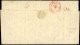 Let EMISSION DE 1849 - 1 Et 4, 10c. Bistre Et 25c. Bleu (2), Obl. GRILLE S. LAC, Càd T15 ANTIBES 28/11/50 Et PP Rouge, P - 1849-1876: Période Classique