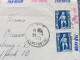 1953 Lettre Départ Constantine Pour Allemagne Par Avion Avec Cachet Affranchissement Vérifié - Luftpost