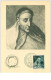 CARTE MAXIMUM.n°14959.ESPAGNE.LITTERATEURS ESPAGNOLS.CORREOS.VIGNETTE DE 15 CTS D'APRES UNE GRAVURE DE BARTOLOME ...1954 - Maximum Kaarten