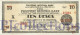 PHILIPPINES 10 PESOS 1941 PICK S627a AUNC EMERGENCY BANKNOTE - Philippines