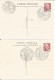 FRANCE ANNEE 1947 LOT DE 2 ENTIERS TYPE MARIANNE DE GANDON N° 716B CP1 REPIQUE TB  - Postales  Transplantadas (antes 1995)