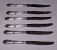 LOT DE 6 COUTEAUX ANCIENS EN METAL ARGENTE SFAM BE PROPRES - Silverware