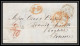 36025 1854 Newcastle England Port Payé PAID Cognac Charente Marque Postale Maritime Cover Schiffspost Lettre LAC - Entry Postmarks