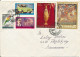 Romania Cover Sent To Denmark 8-6-1977 Topic Stamps Art Painting And Other On Front And Backside Of The Cover - Briefe U. Dokumente