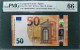 50 EURO SPAIN 2017 DRAGHI V012G2 VH TEST NOTE SC FDS UNC. PMG 66 EPQ PERFECT - 50 Euro