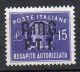1949 Trieste AMG FTT Recap. Aut. N. 3 Integro Centrato MNH** Sassone 130 Euro - Revenue Stamps