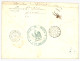 1854 CONSULAT DE FRANCE A SAN FRRANCISCO + Cachet Taxe (15c) De PARIS En Bleu Sur Enveloppe Acheminée Pour PARIS. Verso, - Maritime Post