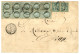 ALGERIE - LES TREMBLES : 1877 Bloc De 10 Du 1c CERES + SAGE 5c + 10c Obl. Cachet Perlé T.24 LES TREMBLES ALGERIE Sur Env - Other & Unclassified