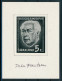 BF0727 / SAARLAND  -  1957  ,  Peter Frantzen  ,  Entwurf Der Ausgabe Heuss Mit Original Unterschrift - Storia Postale