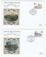 £5 & £3 CASTLE Special SILK FDCs Special Pmks WiNDSOR & CARRICKFERGUS 1997 GB Stamps 2 Cover Fdc - 1991-2000 Decimal Issues