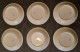 6 Assiettes Creuses GIEN Modèle CHENONCEAUX , Diamètre 22cm, Bord Doré. Très Bon état - Plates