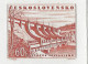 Tchécoslovaquie 1953 Michel F1b ??? Carte-lettre Sans La Moindre Inscription, Papier Craie. Barrage Communiste - Eau