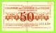 FRANCE / CHAMBRE De COMMERCE De TOURS / 50 CENTIMES/ 27 DECEMBRE 1920 / 461,639 / SERIE 3eme - Chambre De Commerce