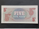 BANKNOTE BRITISH ARMED FORCES 5 PENCE 1945 BRITISH OCCUPATION, GERMANY IN 1945 UNCIRCULATED - British Armed Forces & Special Vouchers