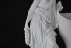 Delcampe - STATUETTE EN PORCELAINE BLANCHE ET BISCUIT FEMME ANTIQUE DENUDEE A LA COURONNE DE LAURIER DAPHNE?? MYTHOLOGIE Marque CC - Other & Unclassified