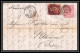 35911 N°16 + 26 Victoria London St Etienne France 1860 Lettre Cover Grande Bretagne England - Storia Postale