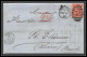 35742 N°32 Victoria 4p Red London St Etienne France 1866 Cachet 78 Lettre Cover Grande Bretagne England - Briefe U. Dokumente