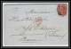 35687 N°32 Victoria 4p Red London St Etienne France 1867 Cachet 49 Lettre Cover Grande Bretagne England - Lettres & Documents