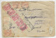 ROMANIA 2 LEI BANDE DE 5+50 BAHIX4 LETTRE COVER REC 19123 TO SUISSE - Briefe U. Dokumente