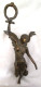 Statuetta  in Ottone Che Rappresenta La  VITTORIA ALATA  con Corona D' Alloro - Metallo