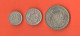 Australia 3 Pence 1947 + 6 Pence 1945 + 1 Florin 1947 King Georgius VI° Silver Coin Australie - Sixpence