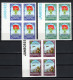 Yemen Kingdom 1967 Space, Scouts Set Of 7 In Blocks Of 4 Imperf. MNH - Asien