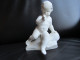 Delcampe - Superbe Statuette D'un Chérubin/enfant Assis - Plaster