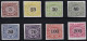 ** 1913. TIMBRES NEUFS DENTS DE SCIE A/GOMME PAPIER FIN C/S.B.K. Nr:1.4.5.6.7.9.10.11. MICHEL Nr:1.4.5.6.7.9.10.11.** - Chemins De Fer