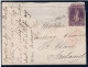 New Zealand 1867 3d Deep Mauve FFQ Chalon - Wmk. Large Star - On Part Cover To Ennis, Ireland - Brieven En Documenten