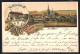 Lithographie Kiedrich I. Rheingau, Ortsansicht Mit Der Kirche, Das Hotel Engel  - Rheingau