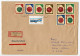 Germany, East 1988 Registered Cover; Leipzig To Kleve-Kellen; Stamps - Historic Seals, Full Set & Block - Brieven En Documenten