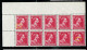 N° 428 Carmin-rouge  Plusieurs Blocs Donc Var. Luppi Soit: 138 Timbres ( ** ) - 1936-1957 Col Ouvert