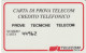 CARTA DI PROVA TELECOM CREDITO TELEFONICO  (CZ1432 - Tests & Servizi